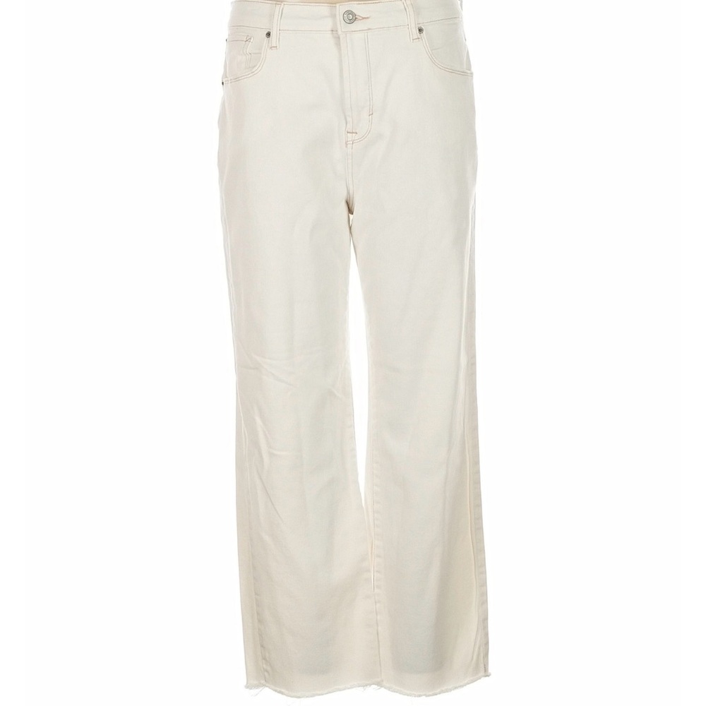 Wide Leg Off-White Jeans - High Rise